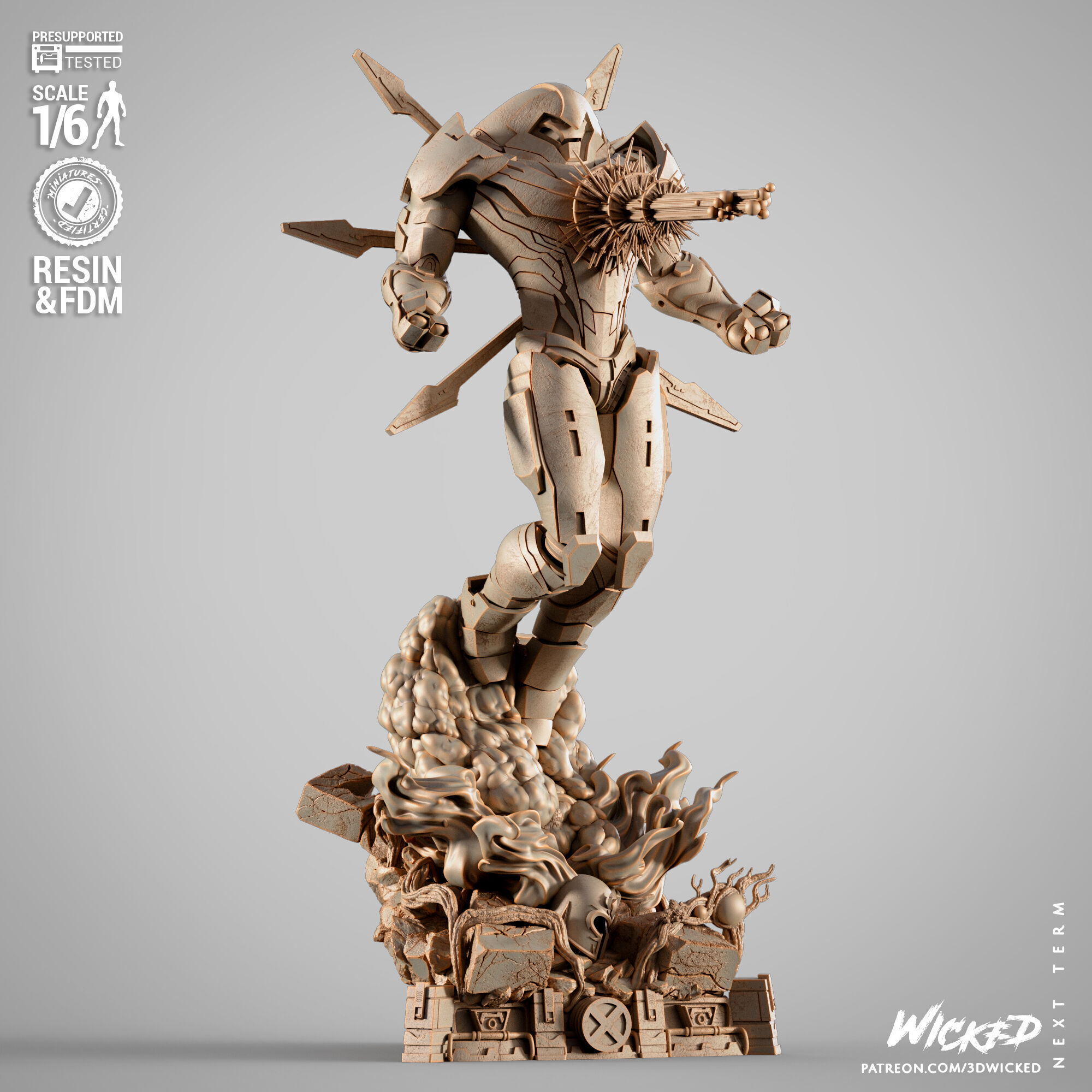 Wicked Marvel Nimrod Sculpture 3D print model_39