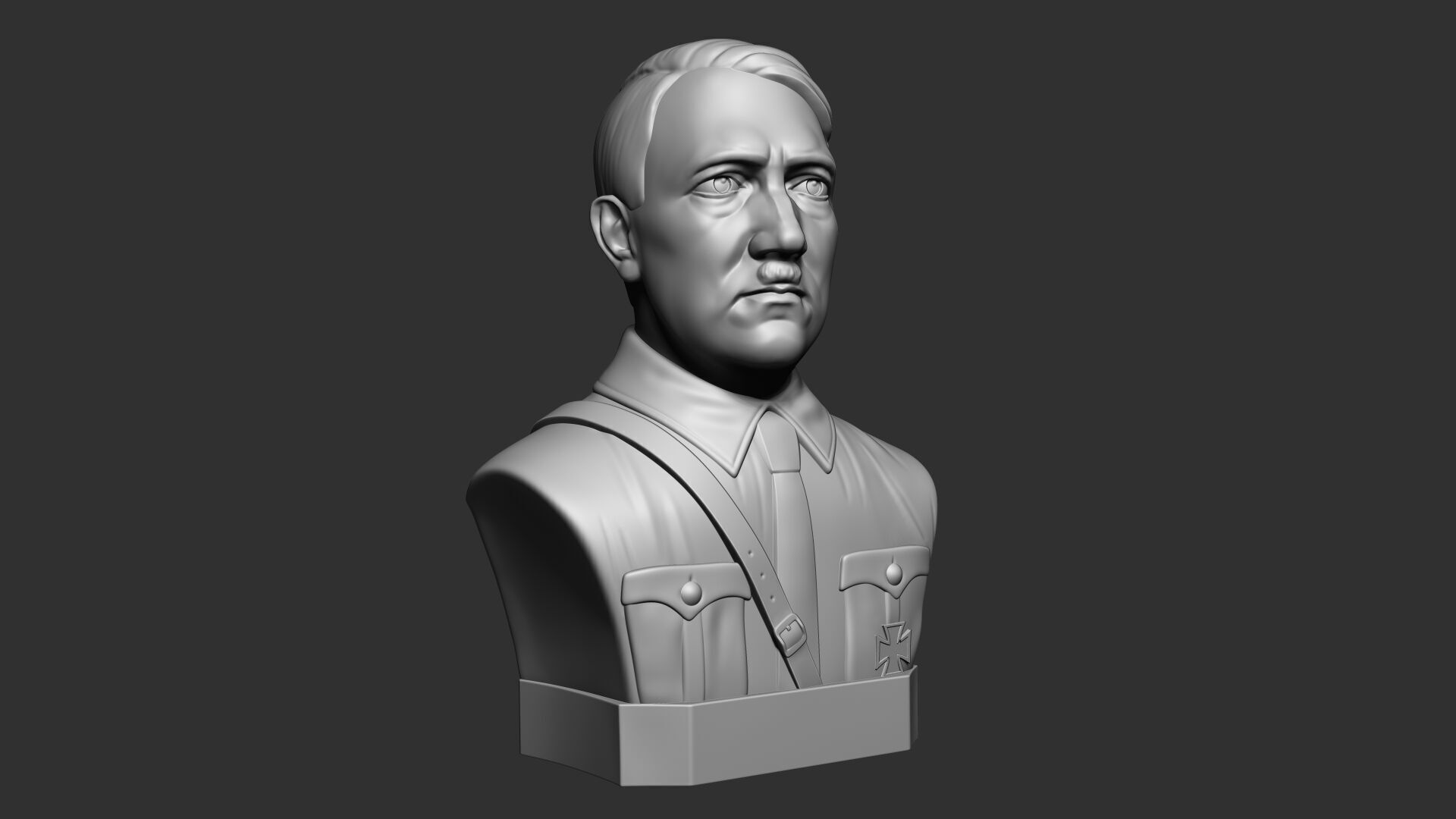 Hitler WW2 bust 3D print model_1