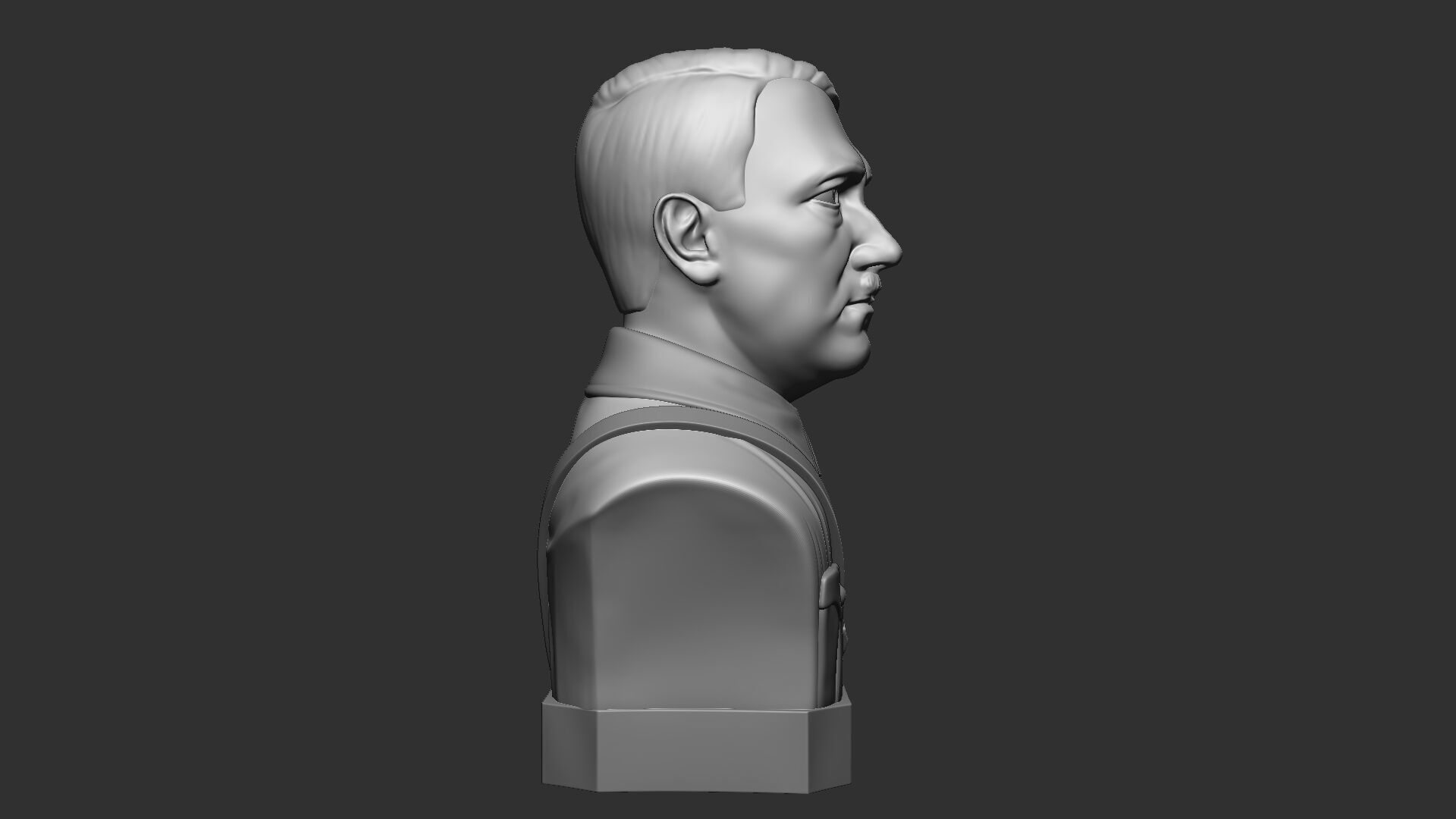 Hitler WW2 bust 3D print model_2