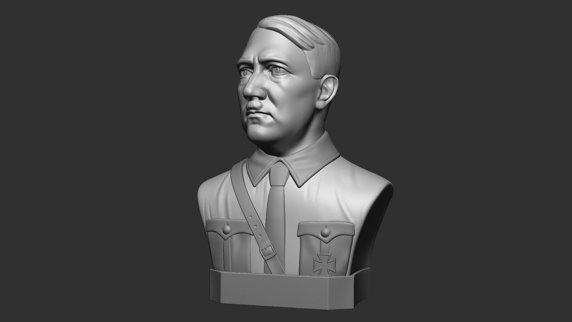 Hitler WW2 bust 3D print model_3