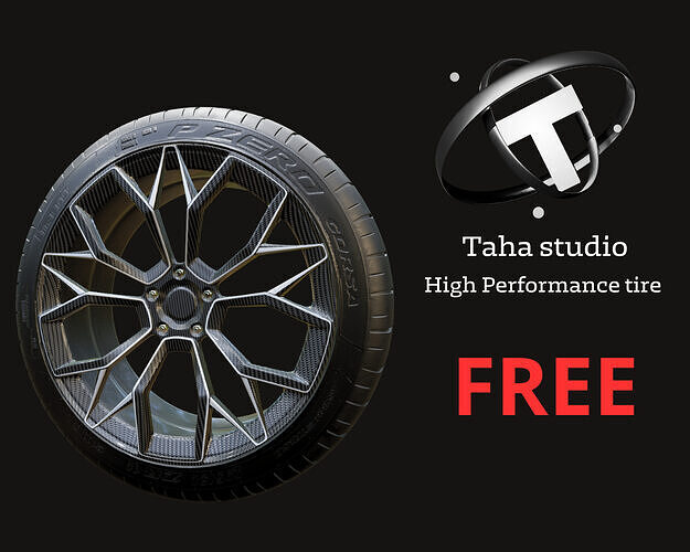 Carbon Fiber Hypercar Performance Wheel  Free 3D model