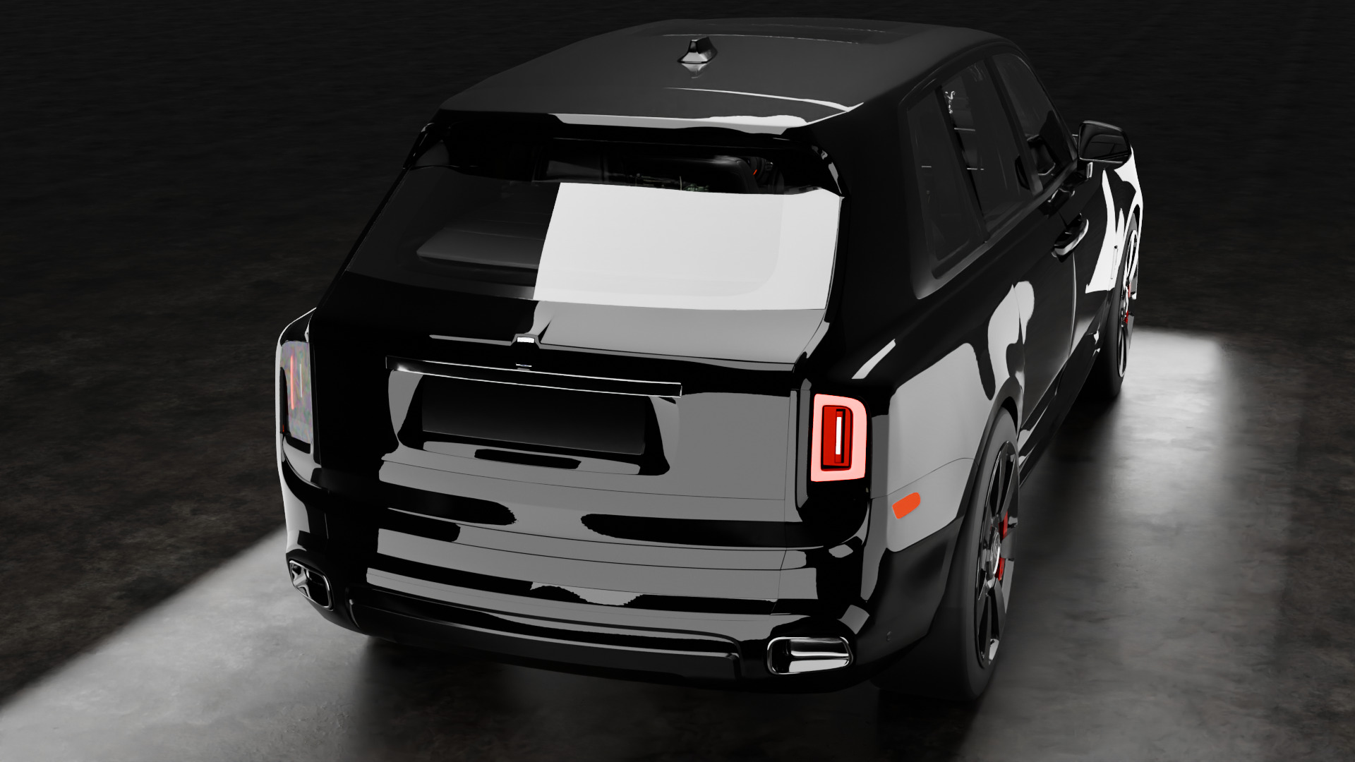 Rolls Royce Culinan with interior 3D model_3