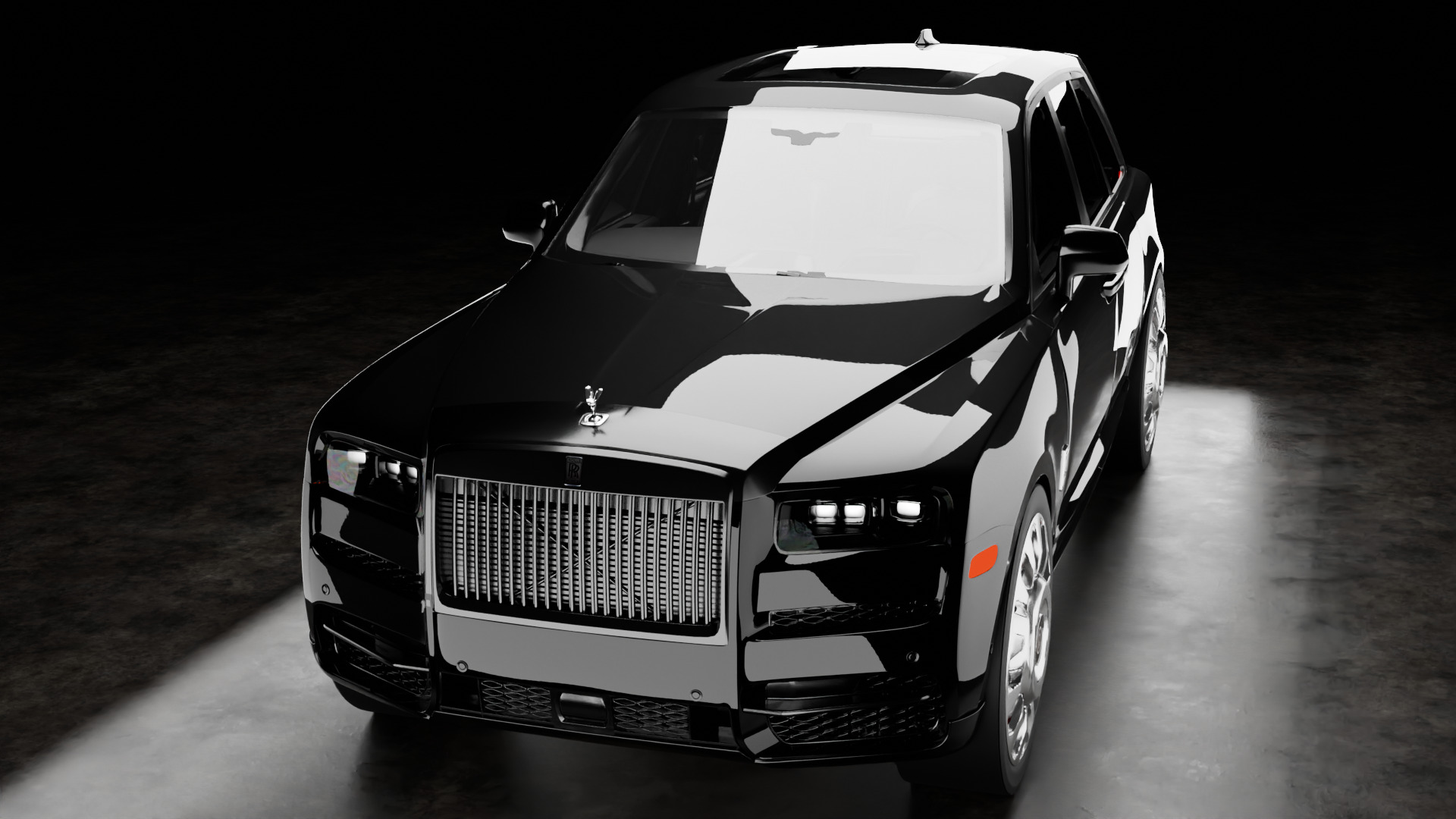 Rolls Royce Culinan with interior 3D model_4