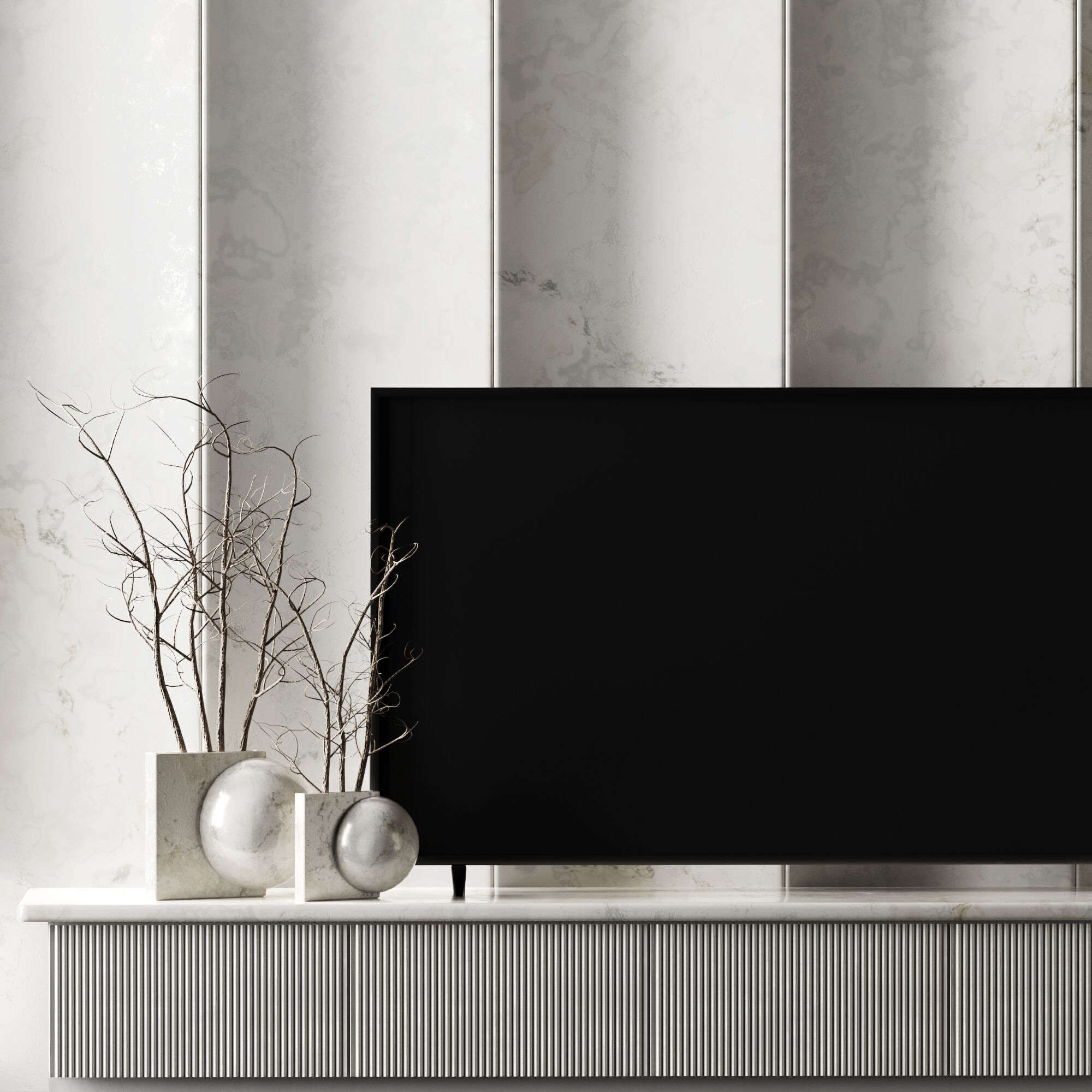 Tvwall-set03 3D model_3