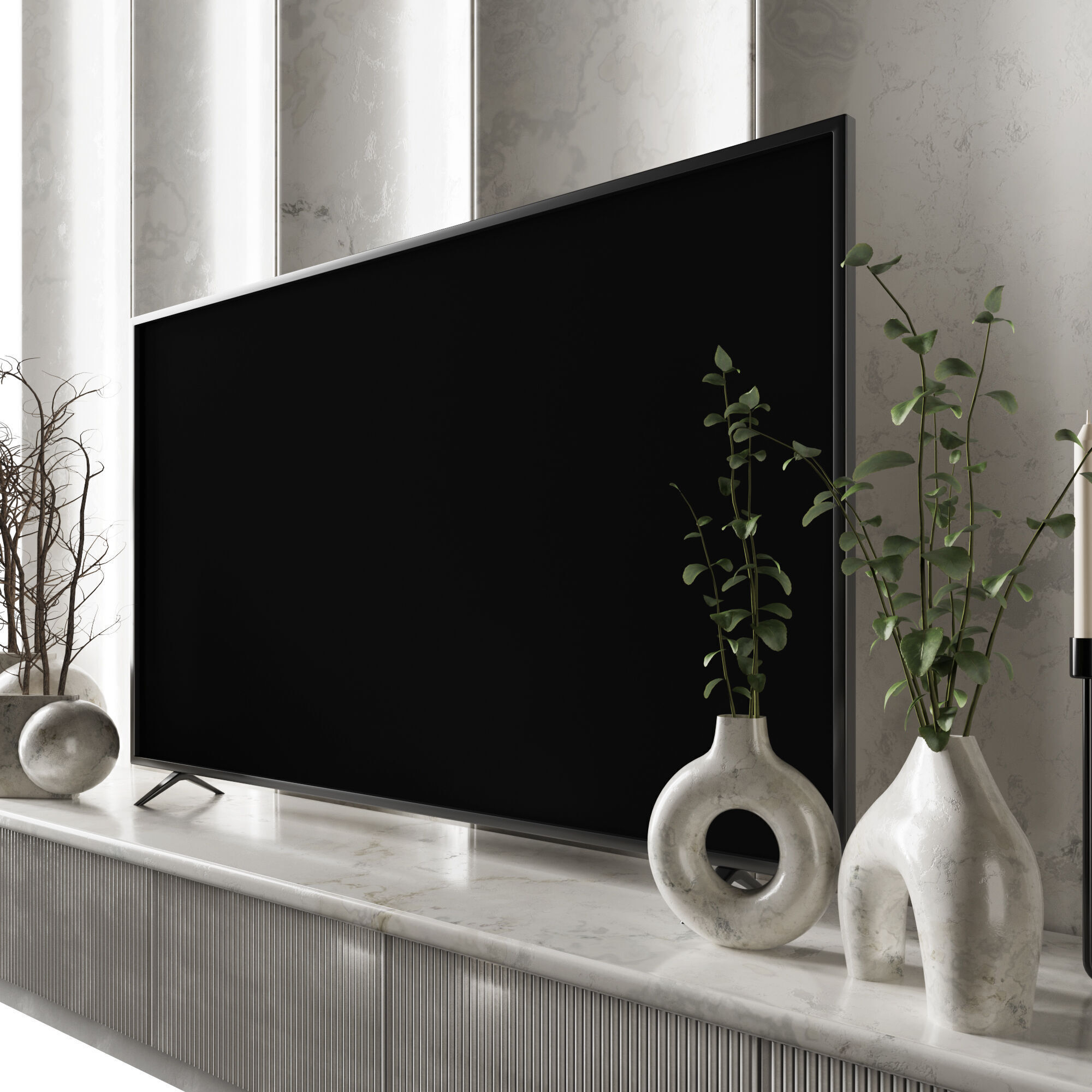 Tvwall-set03 3D model_4