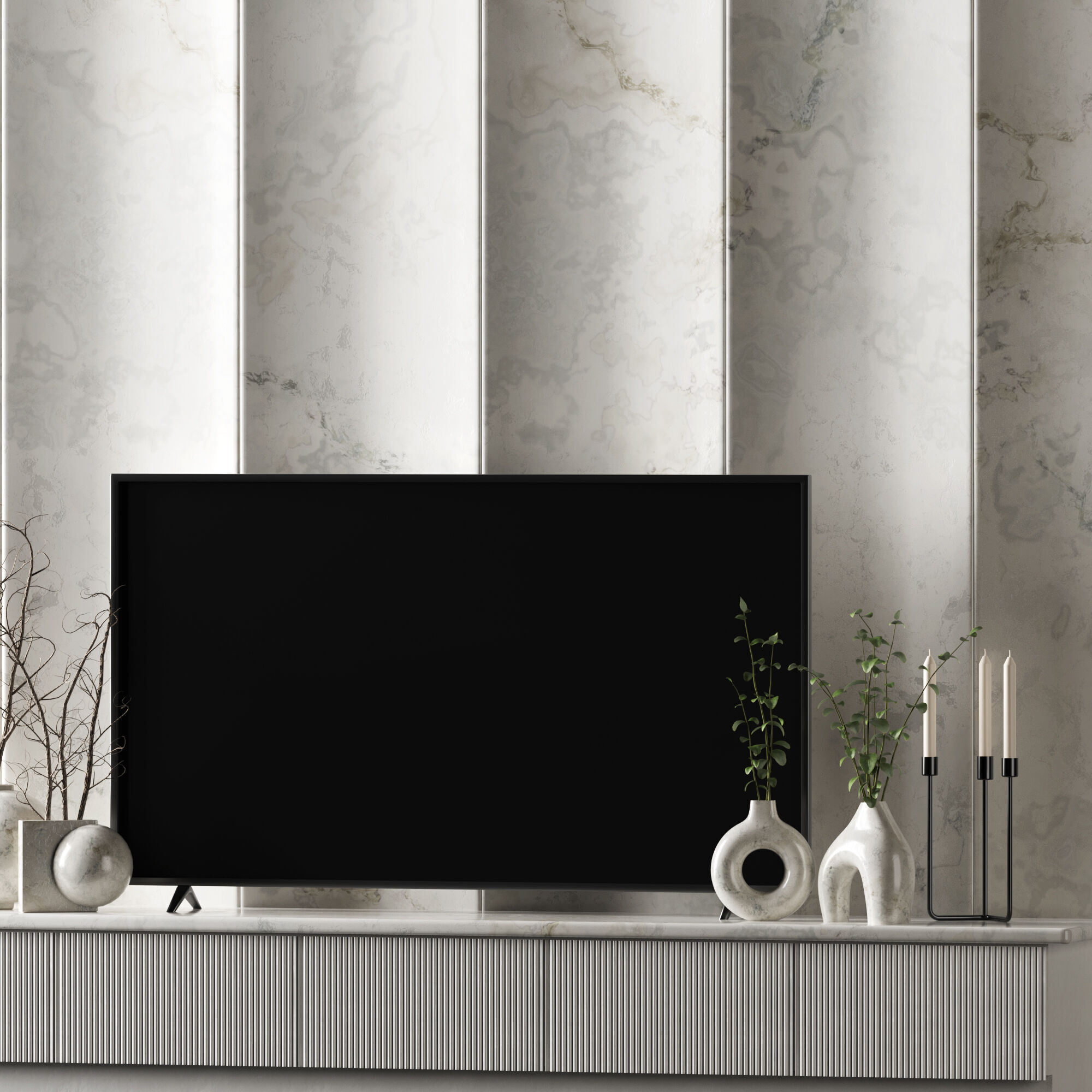 Tvwall-set03 3D model_1