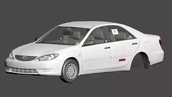 Toyota Camry 2003-2006 Junior without engine Low-poly 3D model
