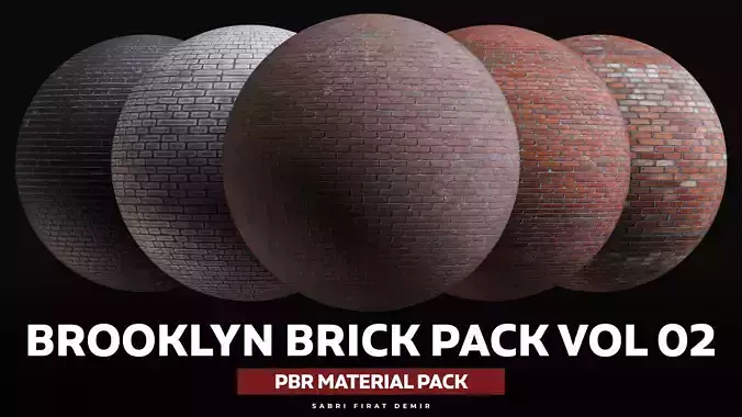 Brooklyn Brick PBR Material Pack Vol 02