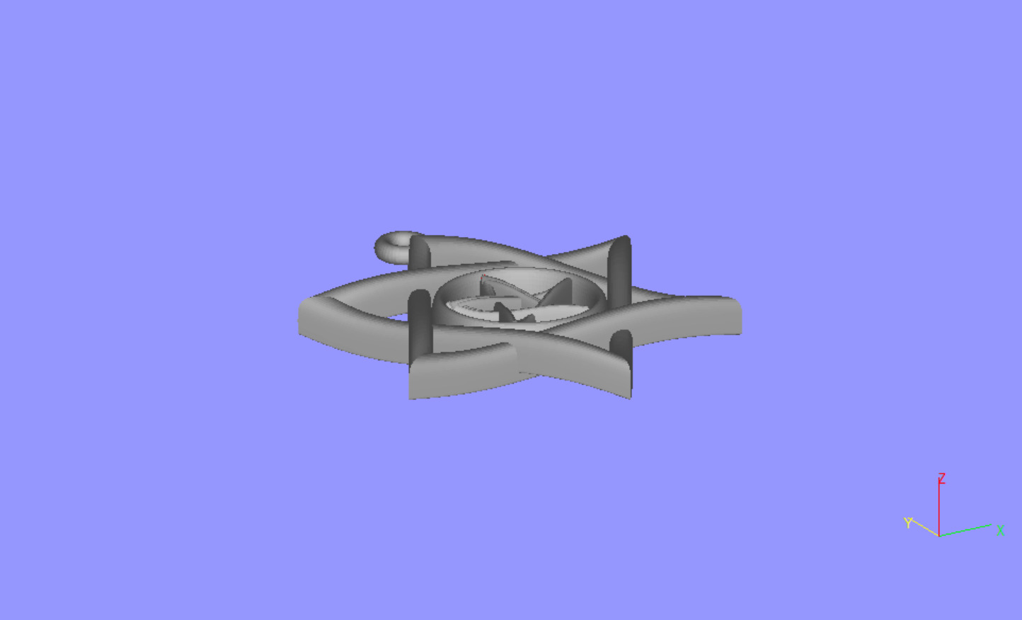 Star of David 22mm Diameter Weaving with Pentagram 3D print model_1