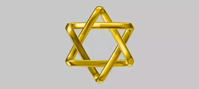Star of David 18mm Diameter Exagerated Weave 3D print model