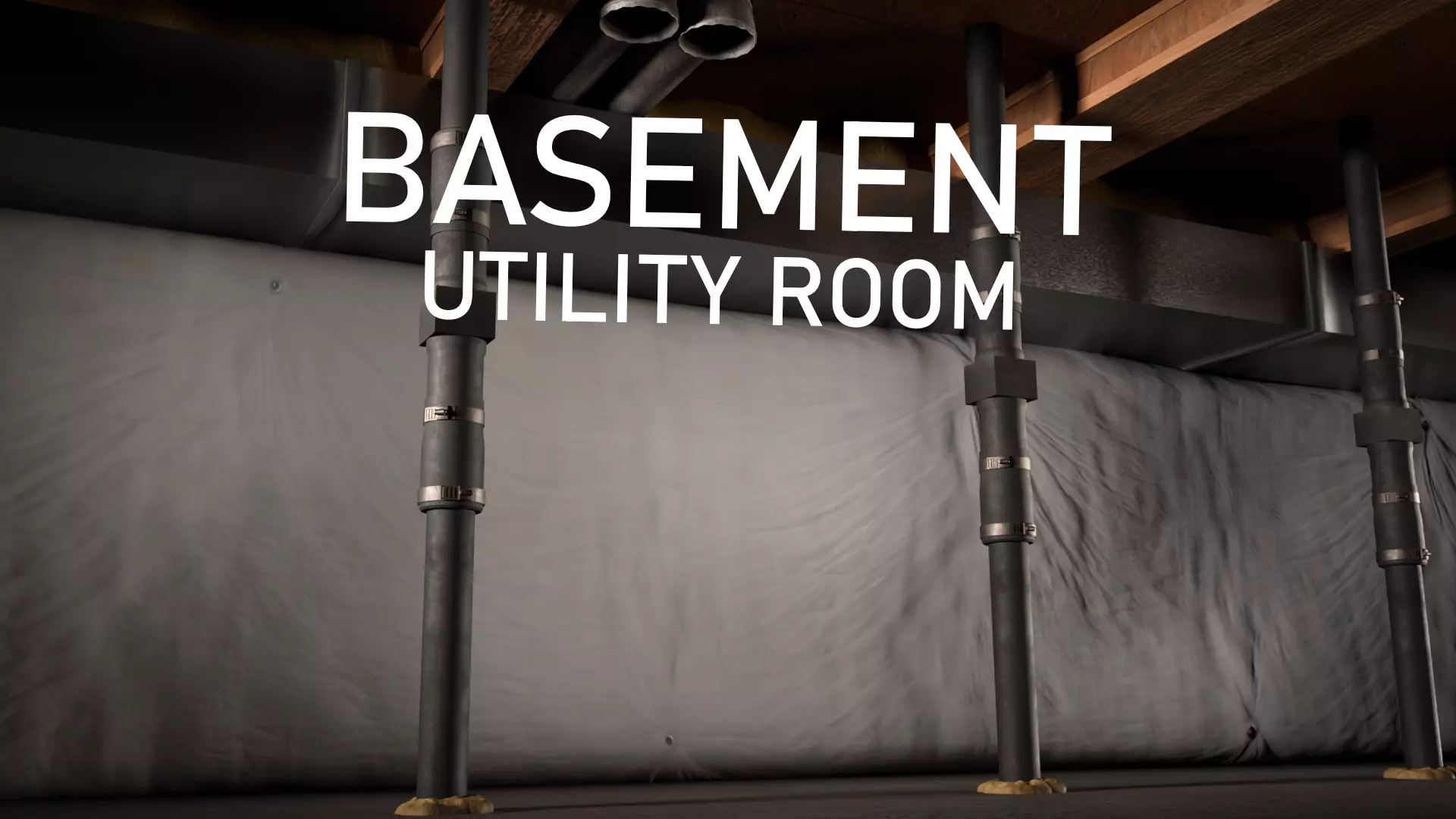 Basement Utilities Room Low-poly 3D model