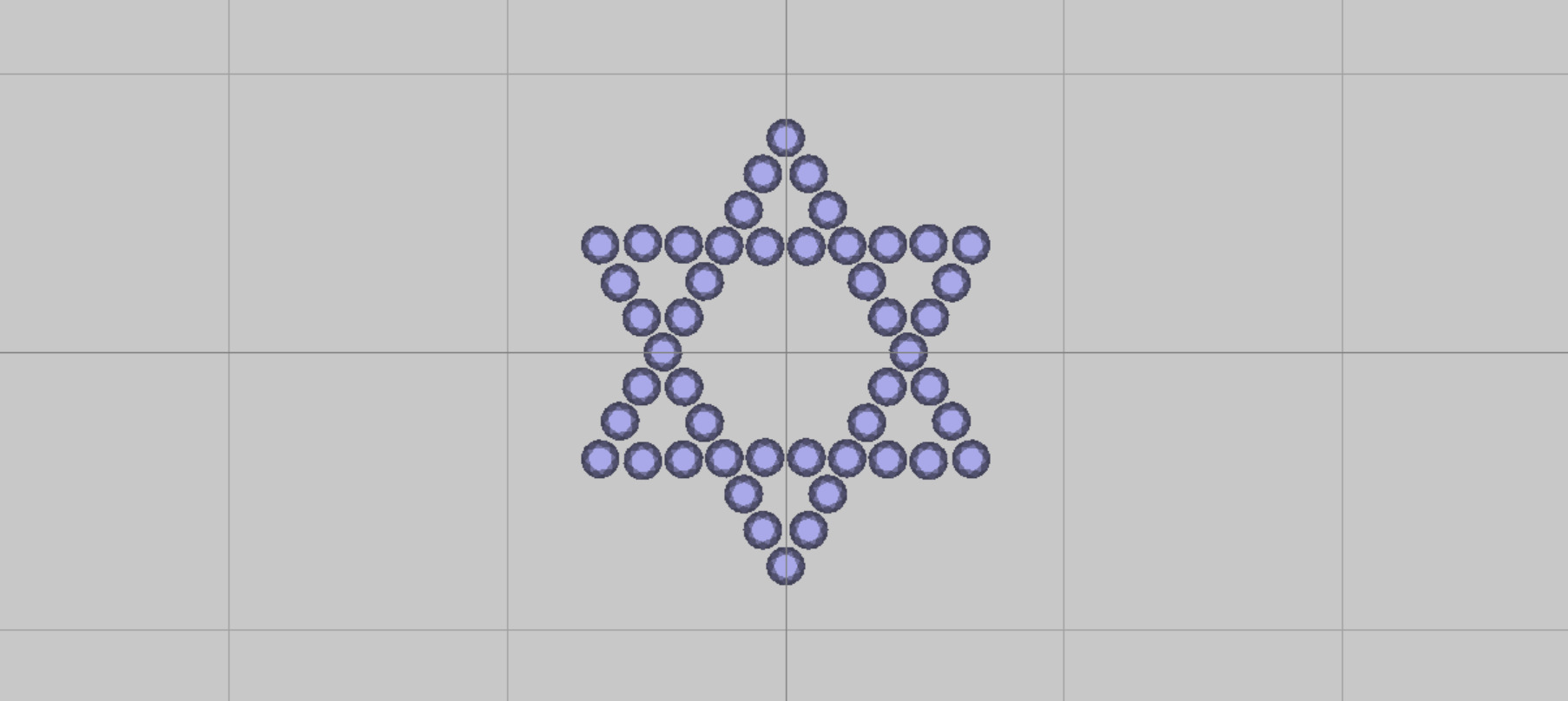 Star of David 19mm Diameter Simple With Hidden Bail and Stones 3D print model_6