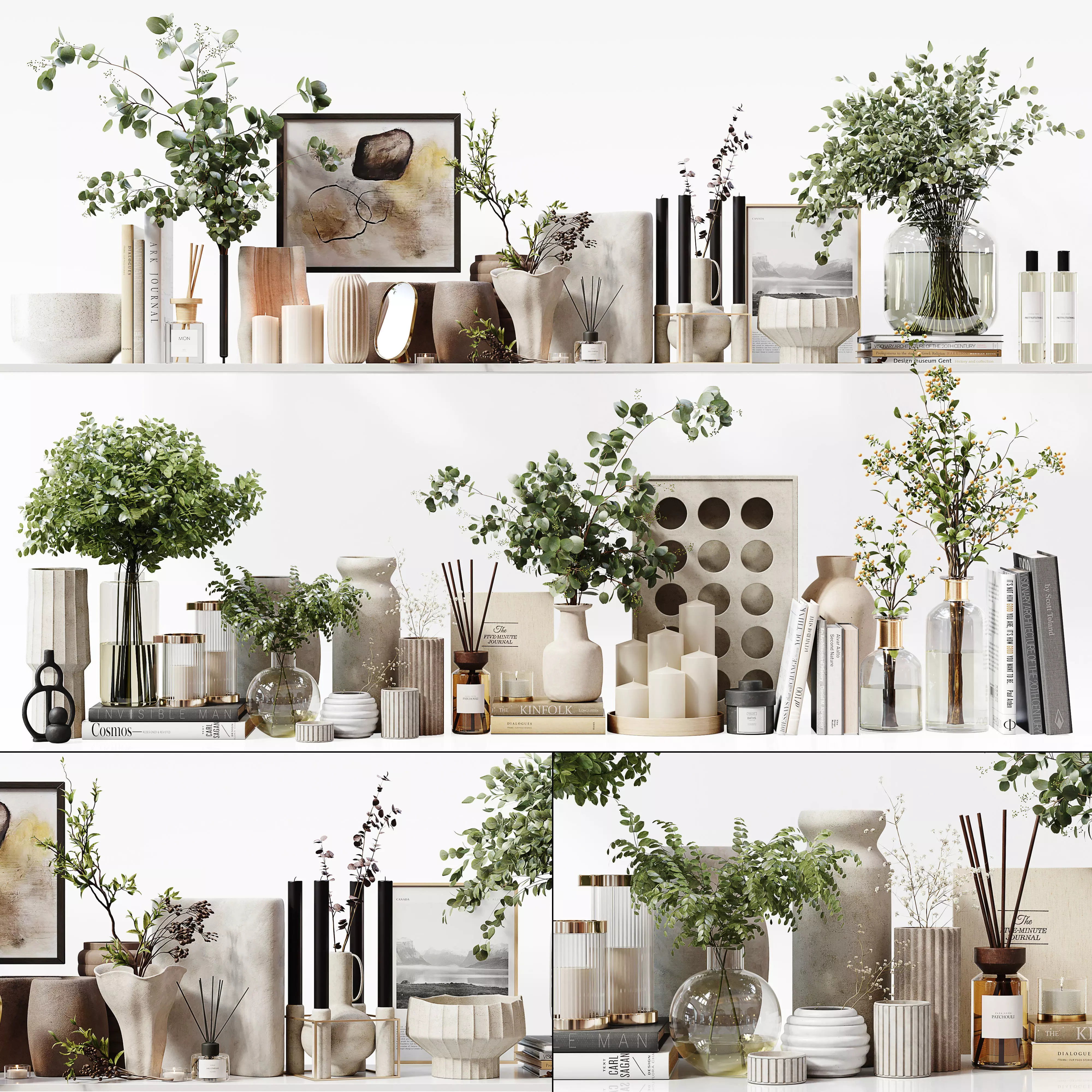 Decorative Set 245 Low-poly 3D model_0