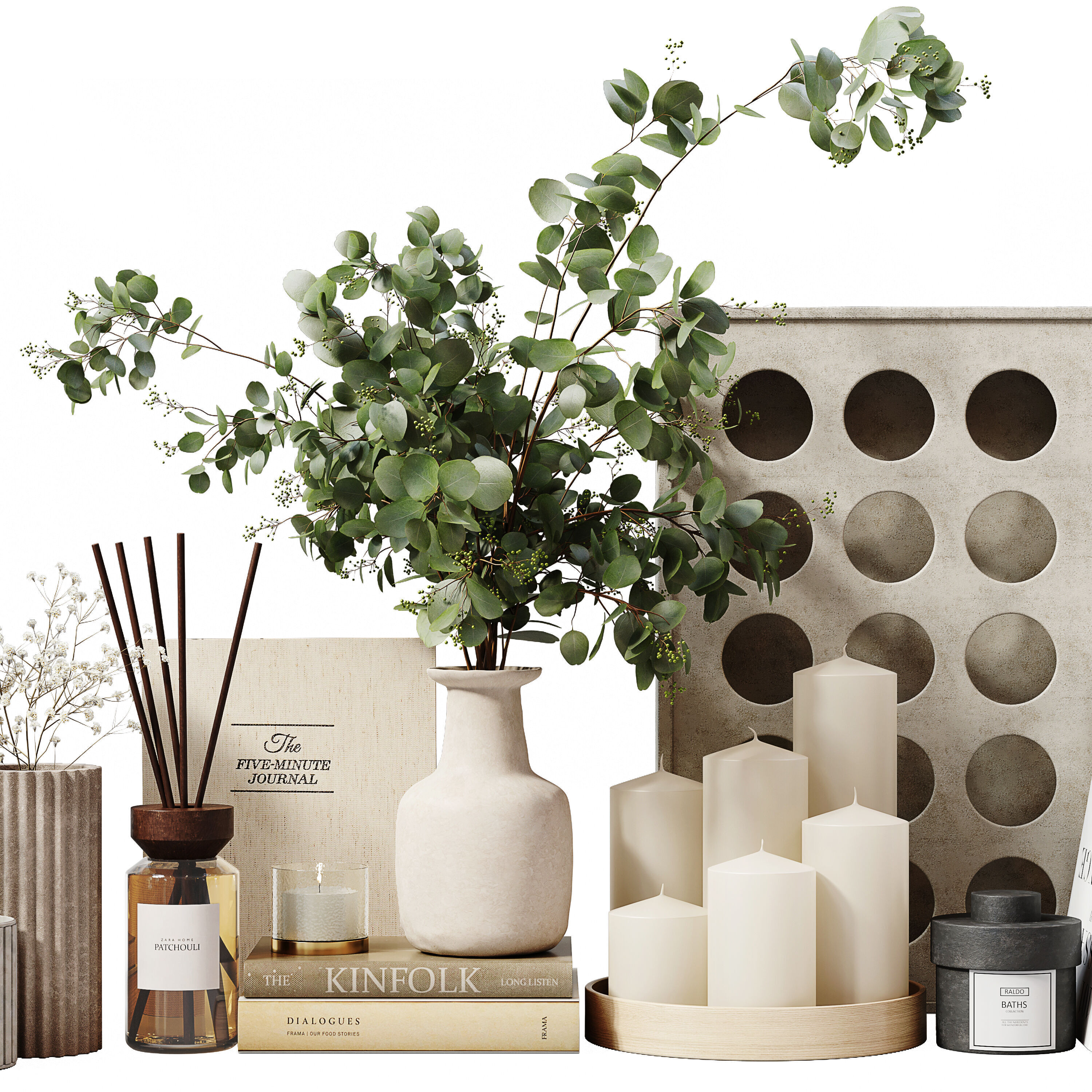 Decorative Set 245 Low-poly 3D model_1