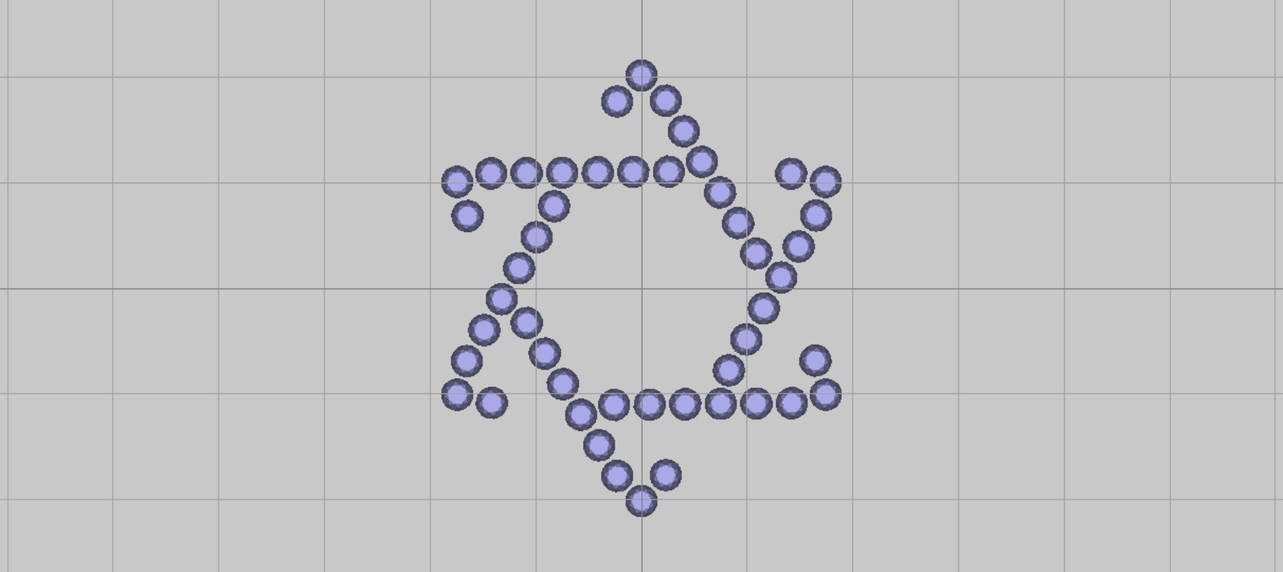 Star of David 50mm Diameter Beveled with Stones 3D print model_7