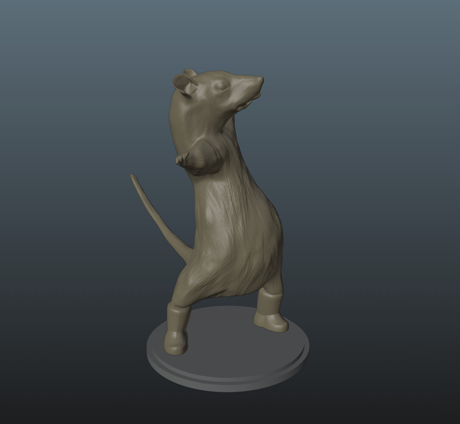 Rat Milton Dancing Rat Meme 3D print model_3