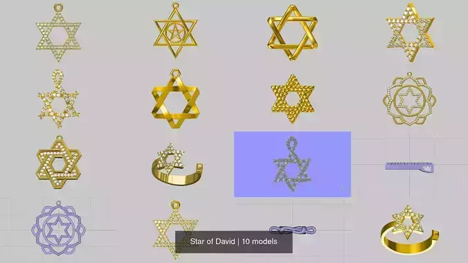 Star of David 3D Model Collection