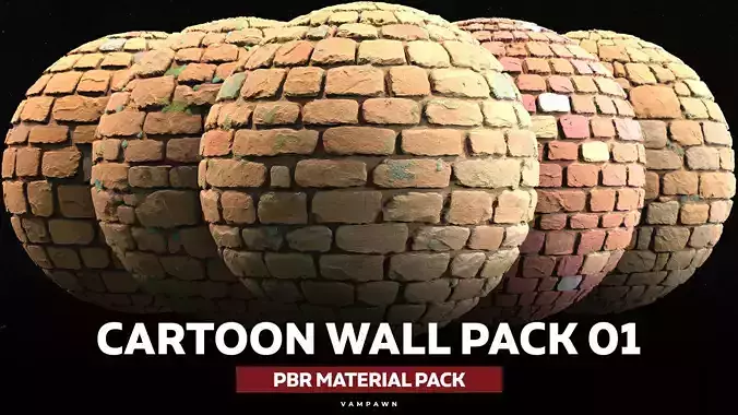 Cartoon Stone Wall Material Pack Vol 01