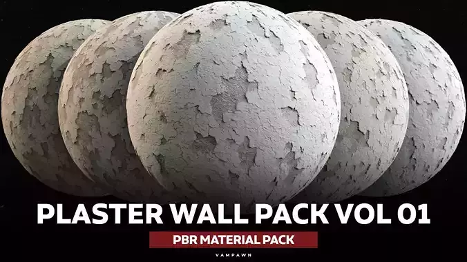 Plaster Wall Material Pack Vol 01