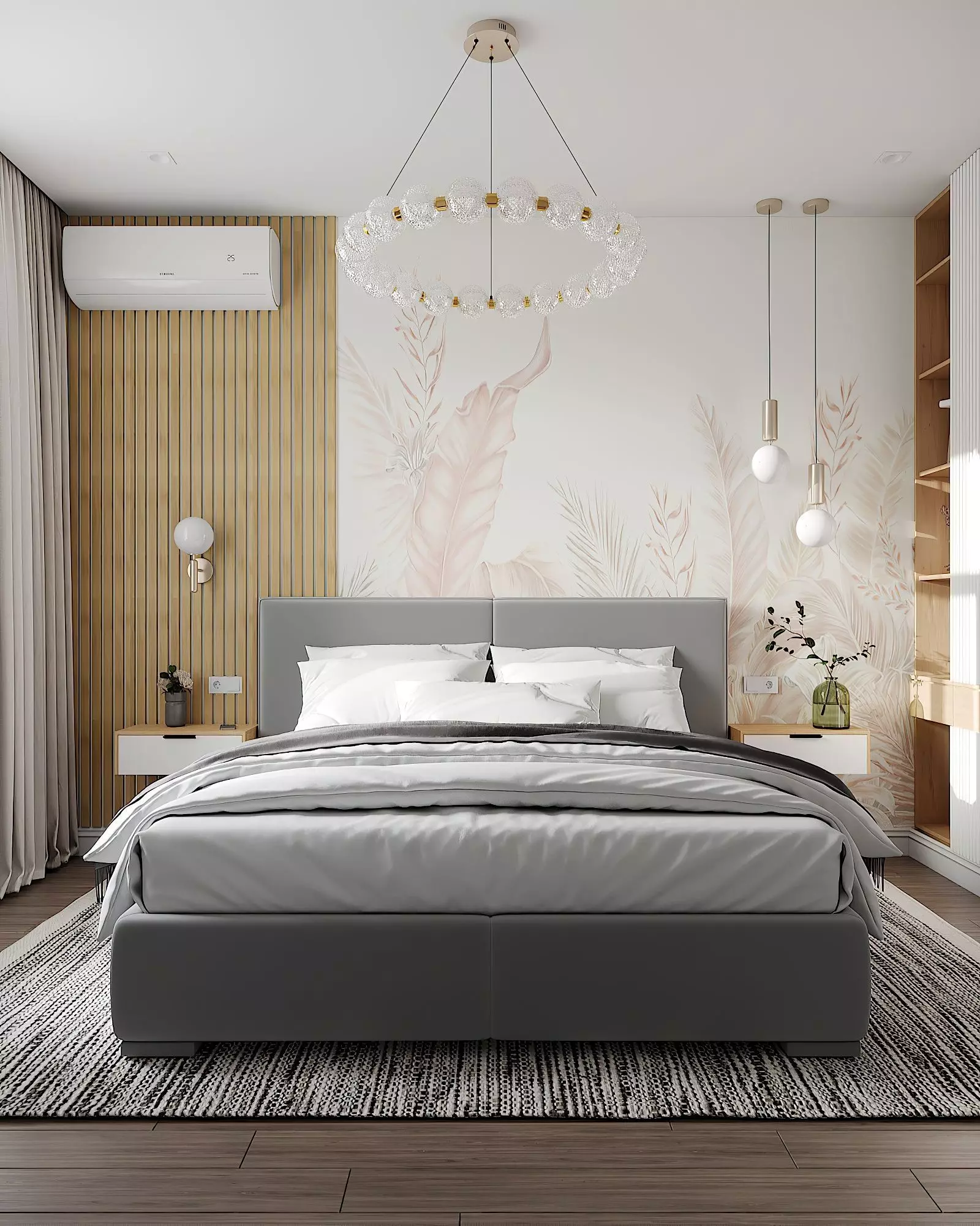 Modern BedRoom 3ds Max Corona Renderer 3D model