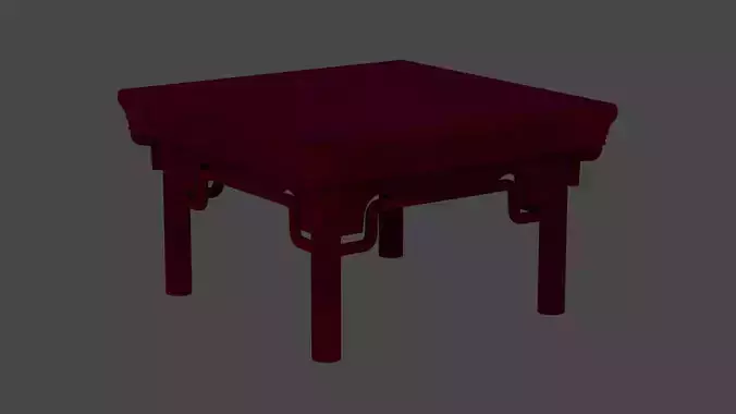 Modern Wooden Dining Table - Realistic 3D Model PBR - Game Ready