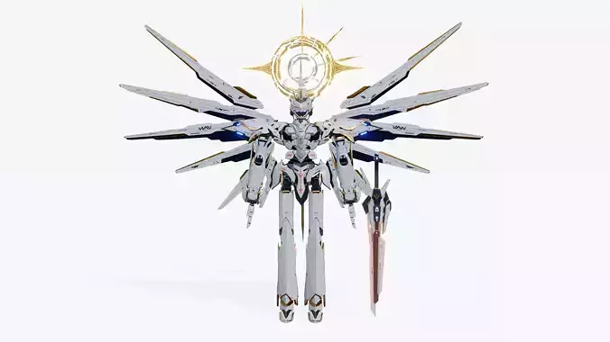 Divine Sci-Fi Mecha Sanctus Luminari 3D model