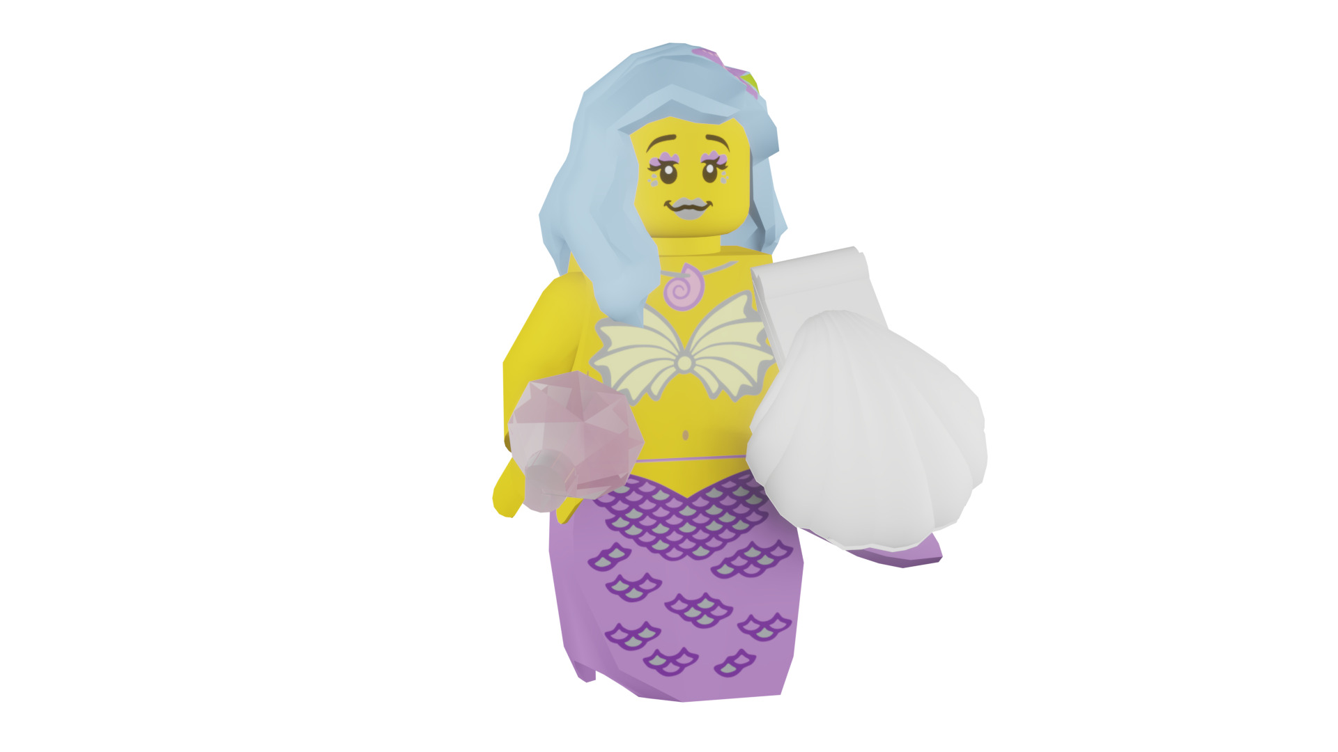 3D print minifigure - 71004-16 Marsha Queen of the Mermaids 3D print model_8