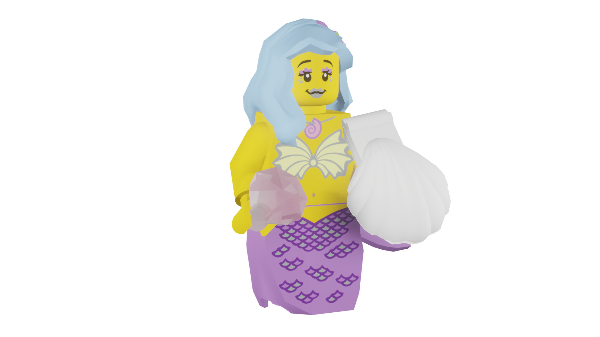 3D print minifigure - 71004-16 Marsha Queen of the Mermaids 3D print model_9