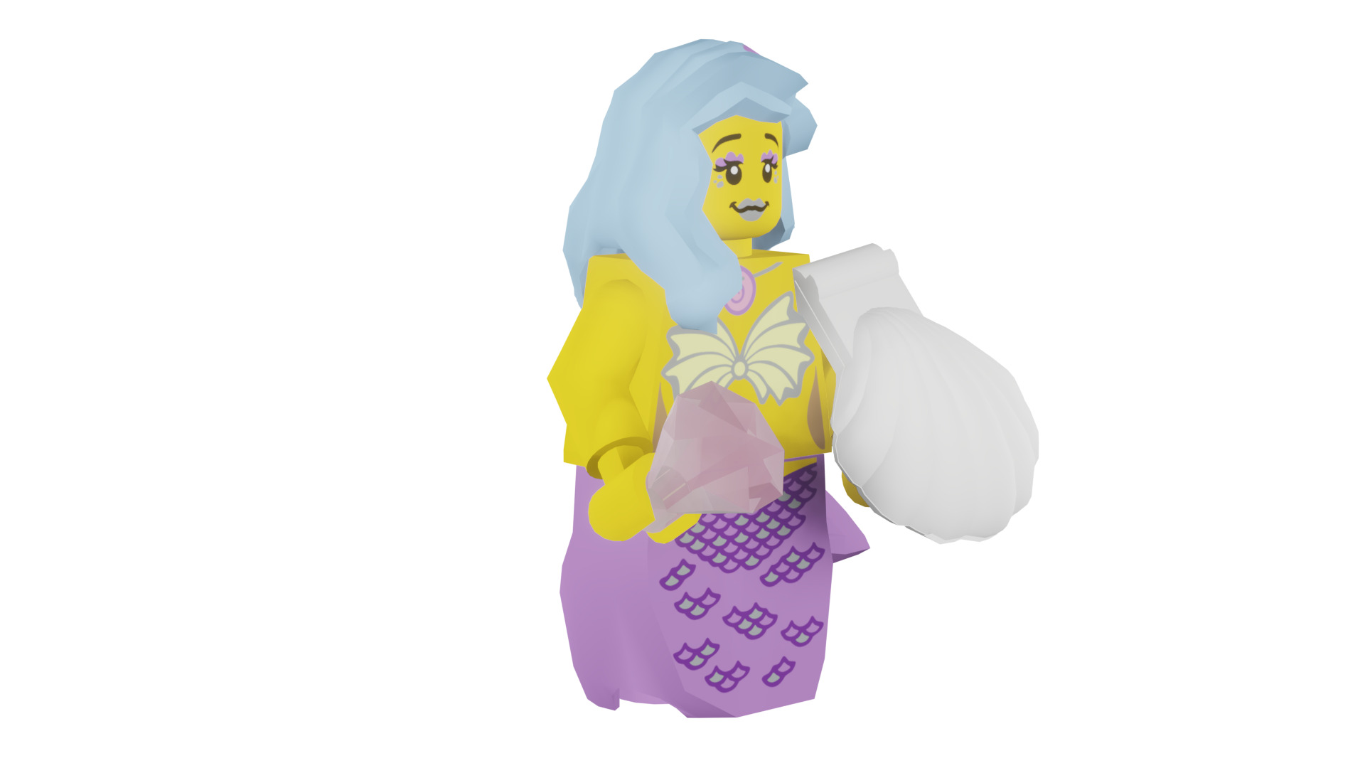 3D print minifigure - 71004-16 Marsha Queen of the Mermaids 3D print model_10