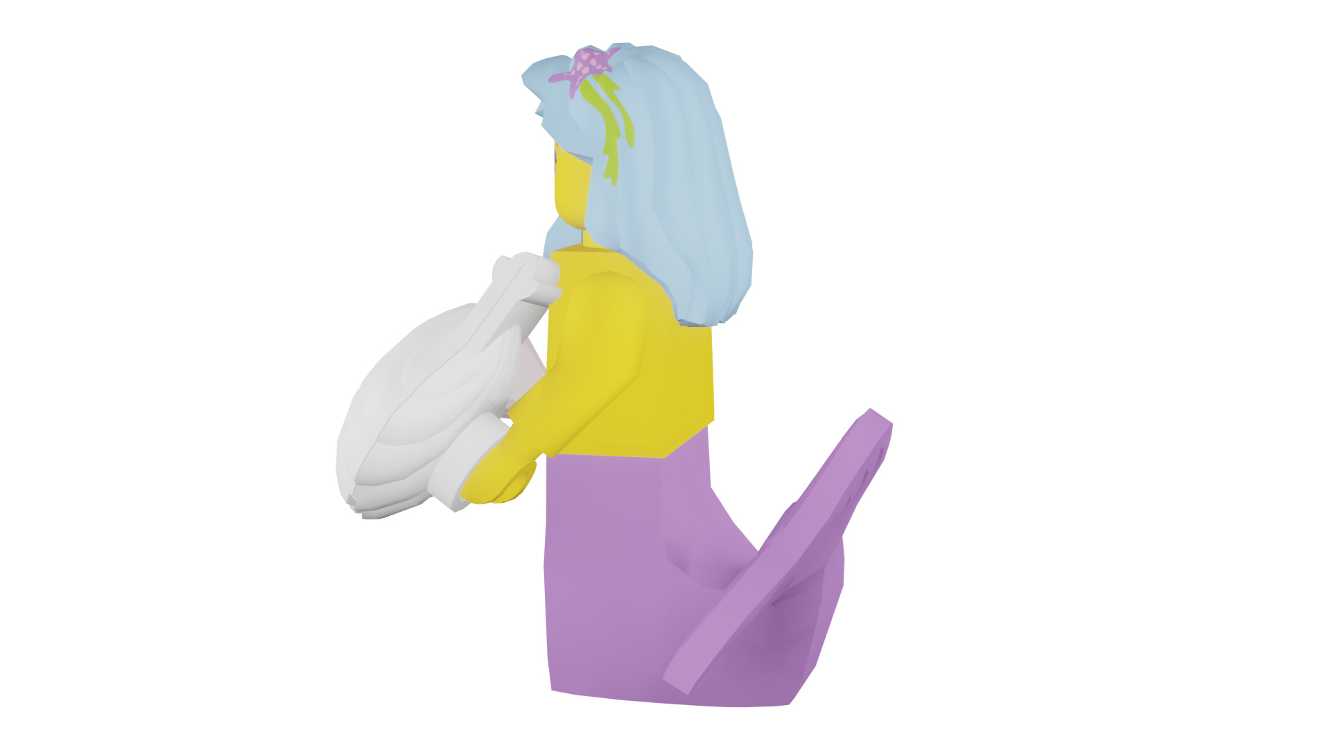 3D print minifigure - 71004-16 Marsha Queen of the Mermaids 3D print model_35