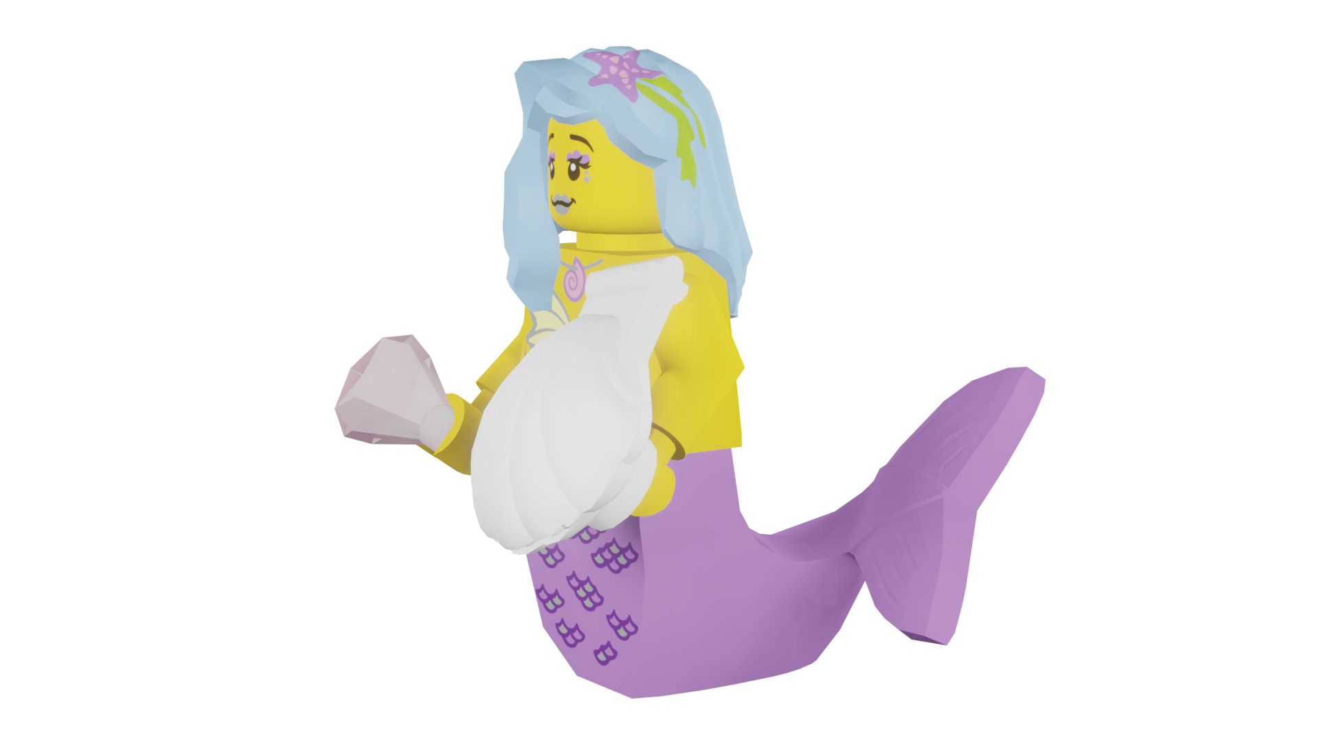 3D print minifigure - 71004-16 Marsha Queen of the Mermaids 3D print model_41