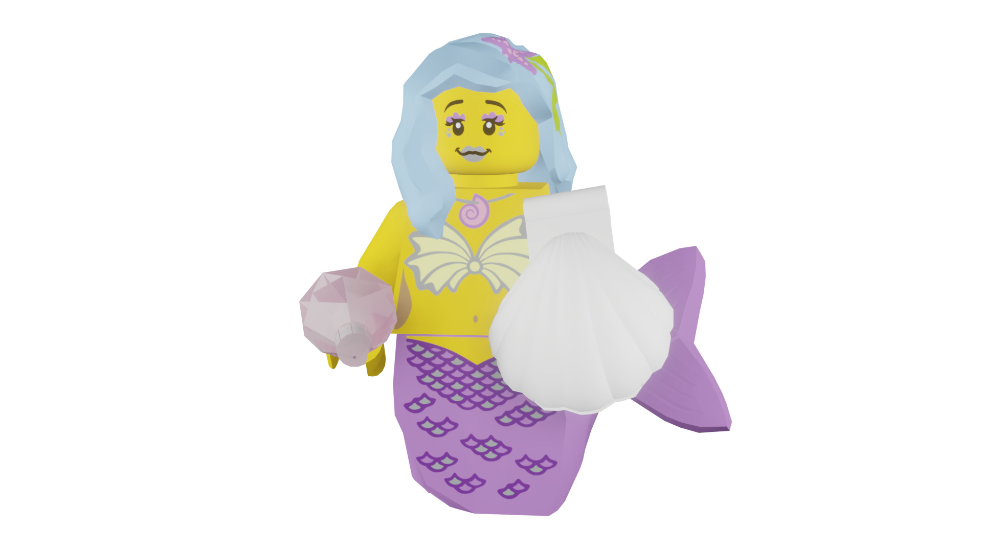 3D print minifigure - 71004-16 Marsha Queen of the Mermaids 3D print model_47