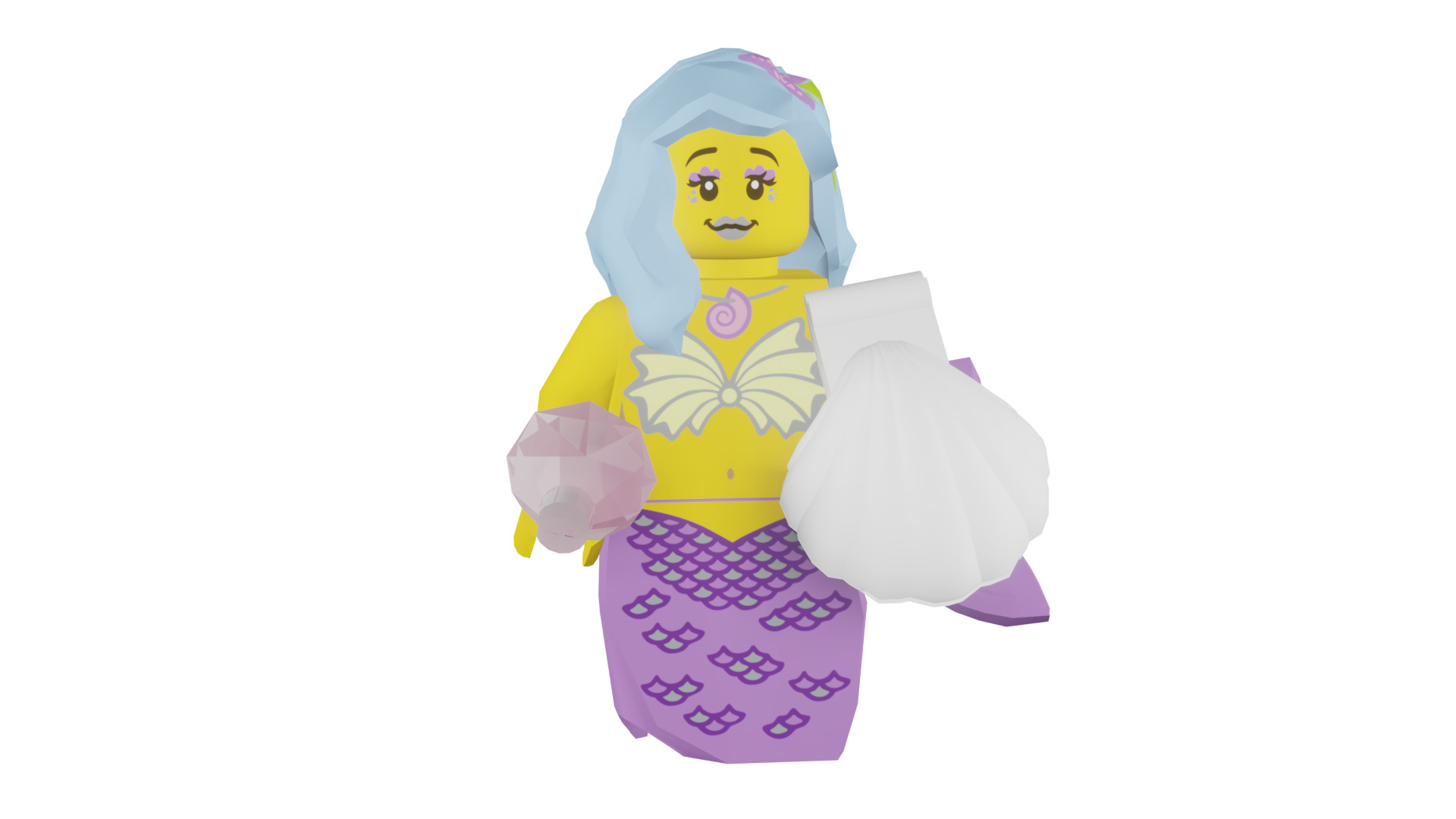 3D print minifigure - 71004-16 Marsha Queen of the Mermaids 3D print model_1