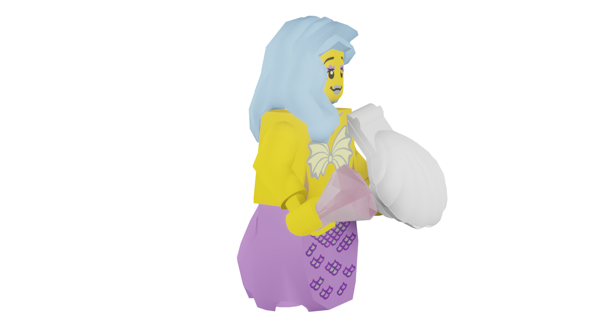 3D print minifigure - 71004-16 Marsha Queen of the Mermaids 3D print model_3