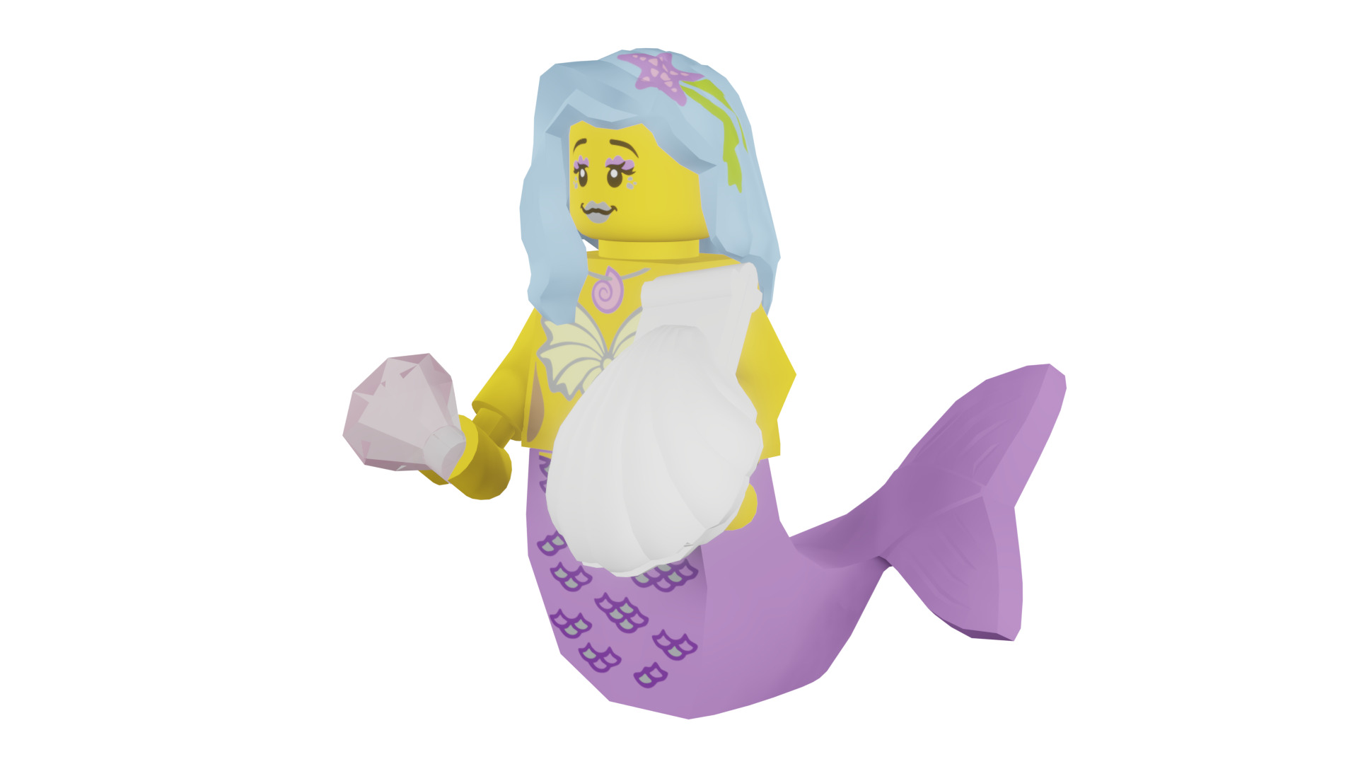 3D print minifigure - 71004-16 Marsha Queen of the Mermaids 3D print model_43