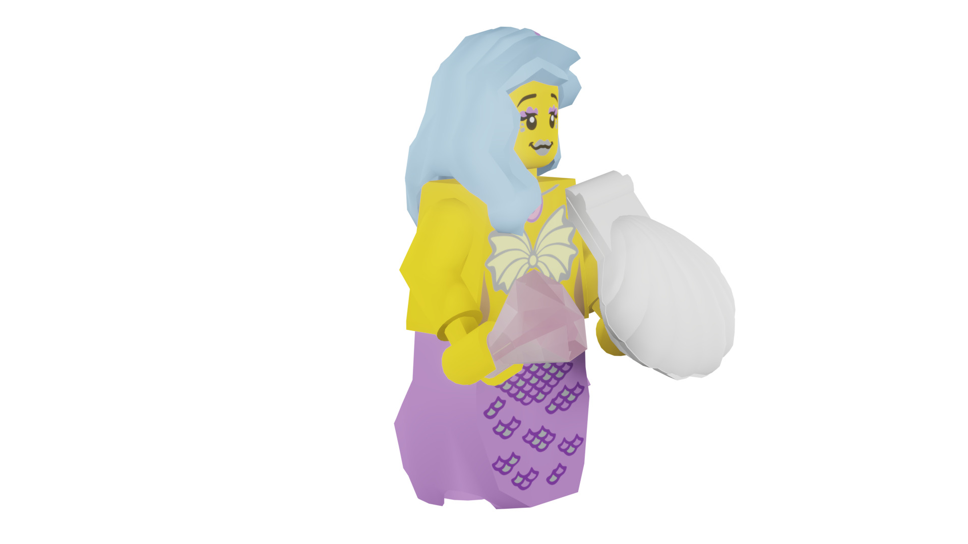 3D print minifigure - 71004-16 Marsha Queen of the Mermaids 3D print model_11
