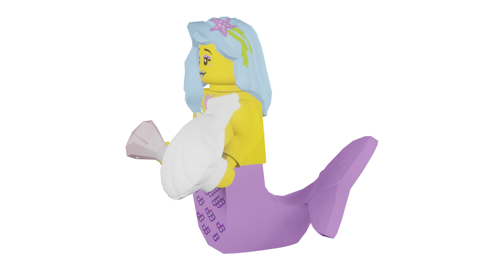 3D print minifigure - 71004-16 Marsha Queen of the Mermaids 3D print model_40