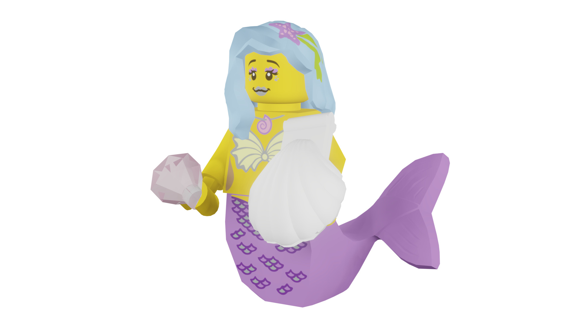 3D print minifigure - 71004-16 Marsha Queen of the Mermaids 3D print model_44