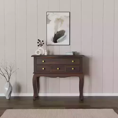 Wood console design for aesthetic interior