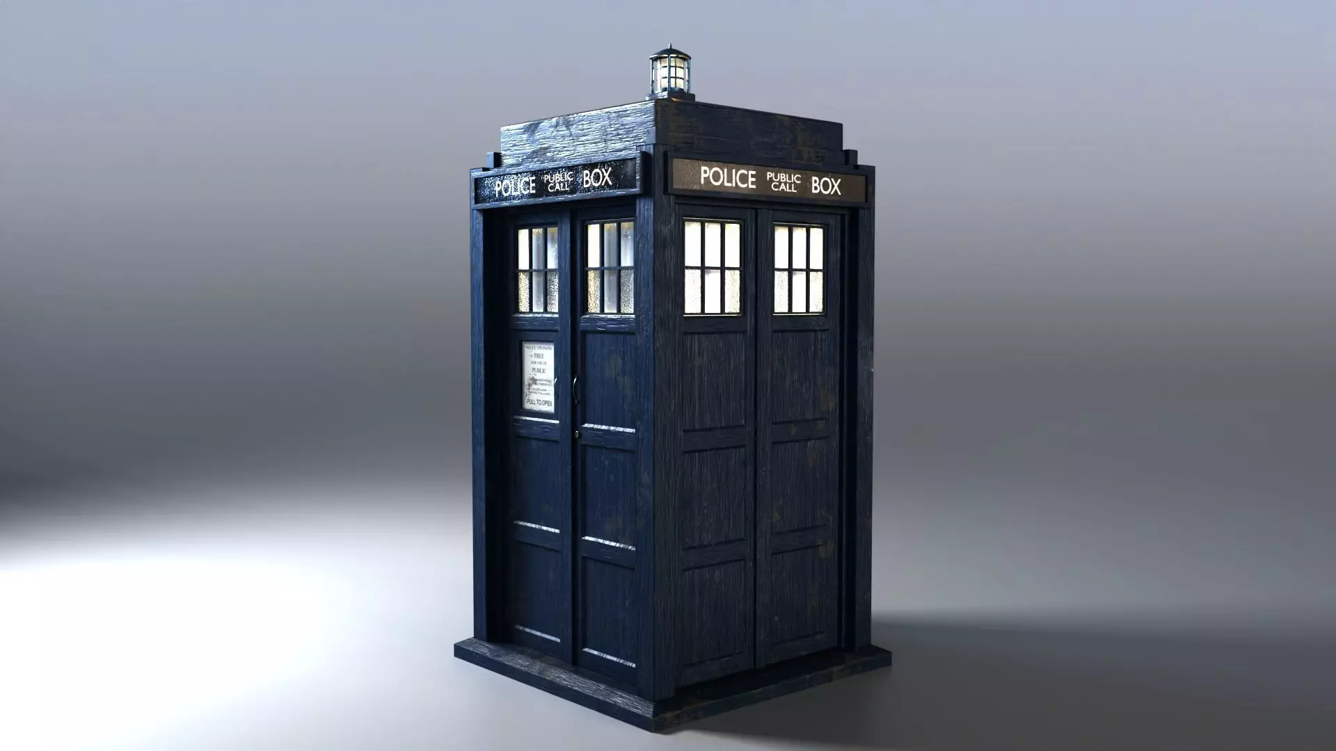 2005 TARDIS Exterior Model 3D model_0