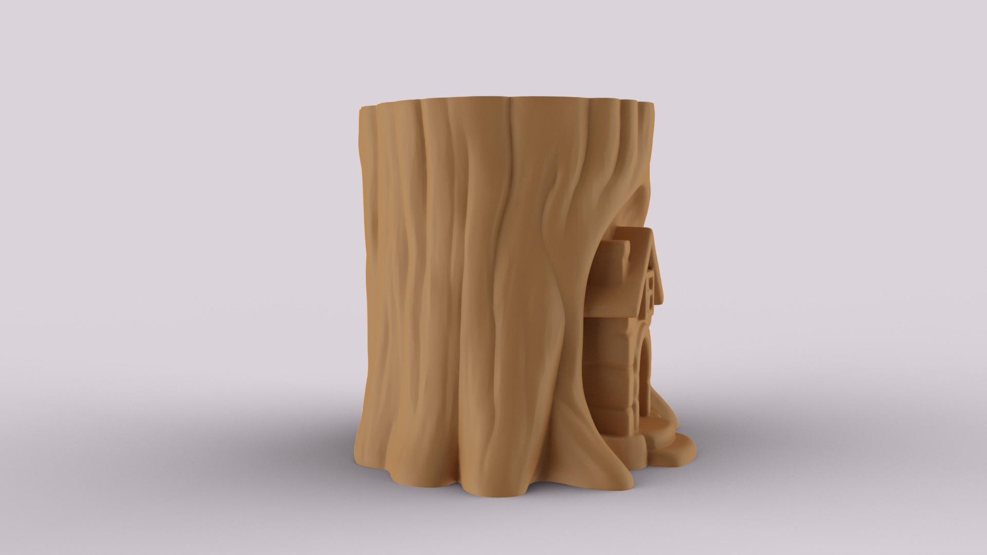 Enchanted Tree Stump - Planter - Organizer 3D print model_2