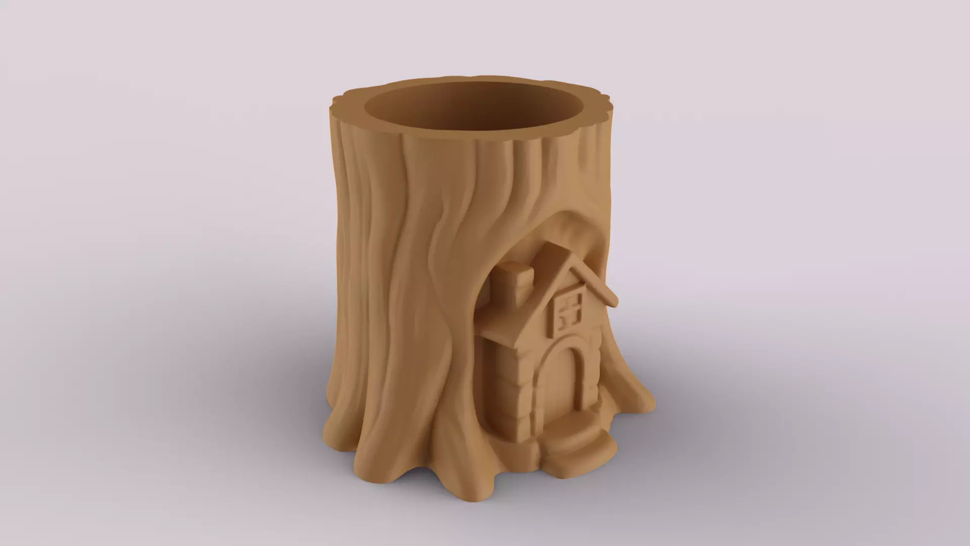Enchanted Tree Stump - Planter - Organizer 3D print model_0