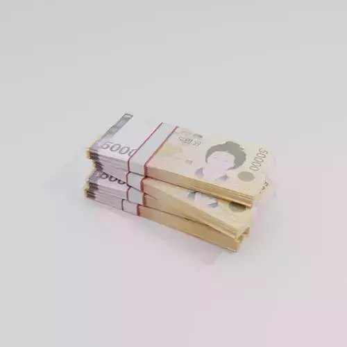 50000 South Korean won Currency Low-poly 3D model