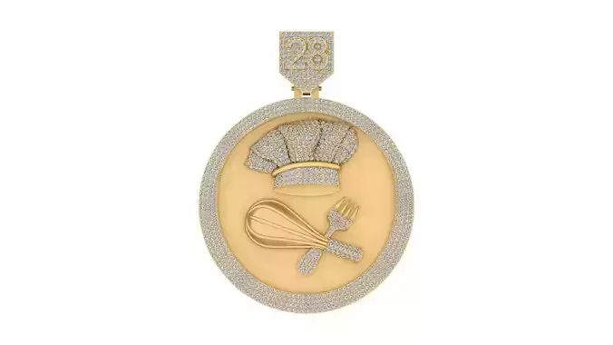 Royal Chef Bling Pendant