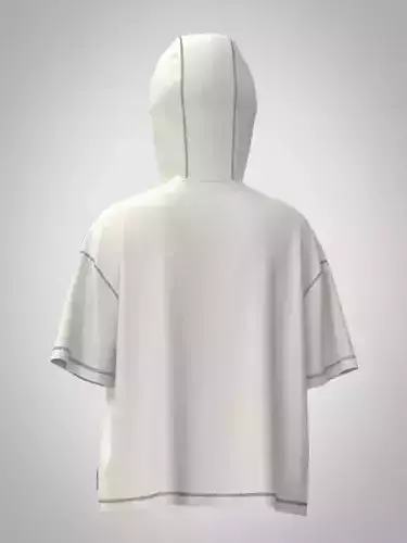 Oversized short sleeve hoodie