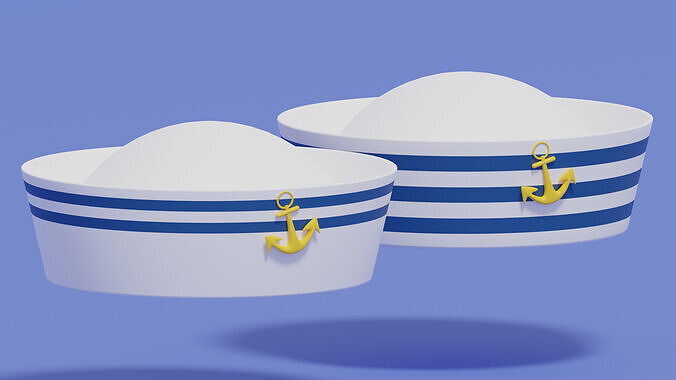Navy Sailor Hat 3D model