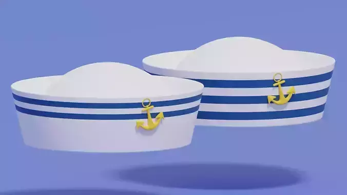 Navy Sailor Hat 3D model