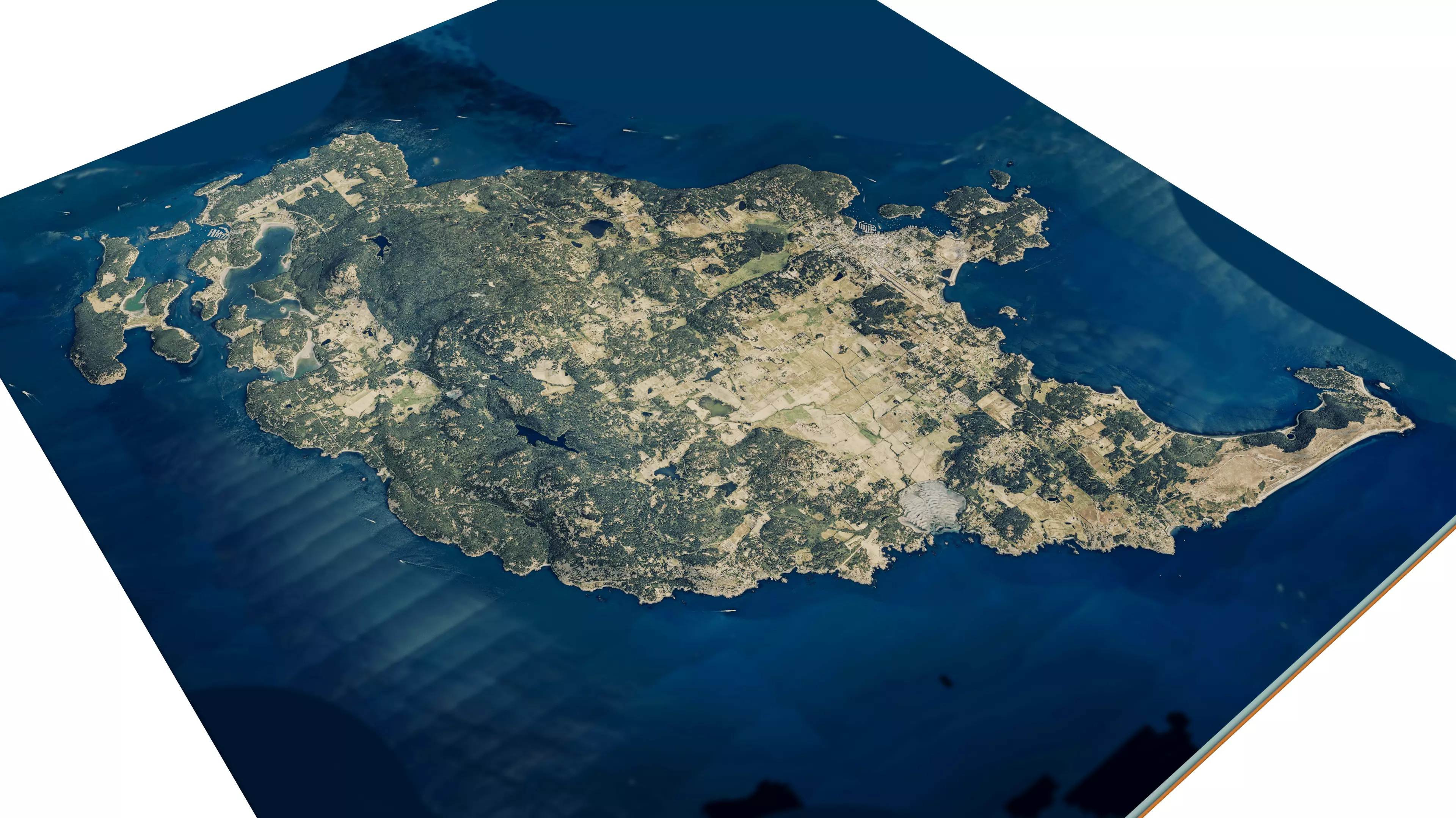 san juan island full 3d model terrain Low-poly 3D model_0