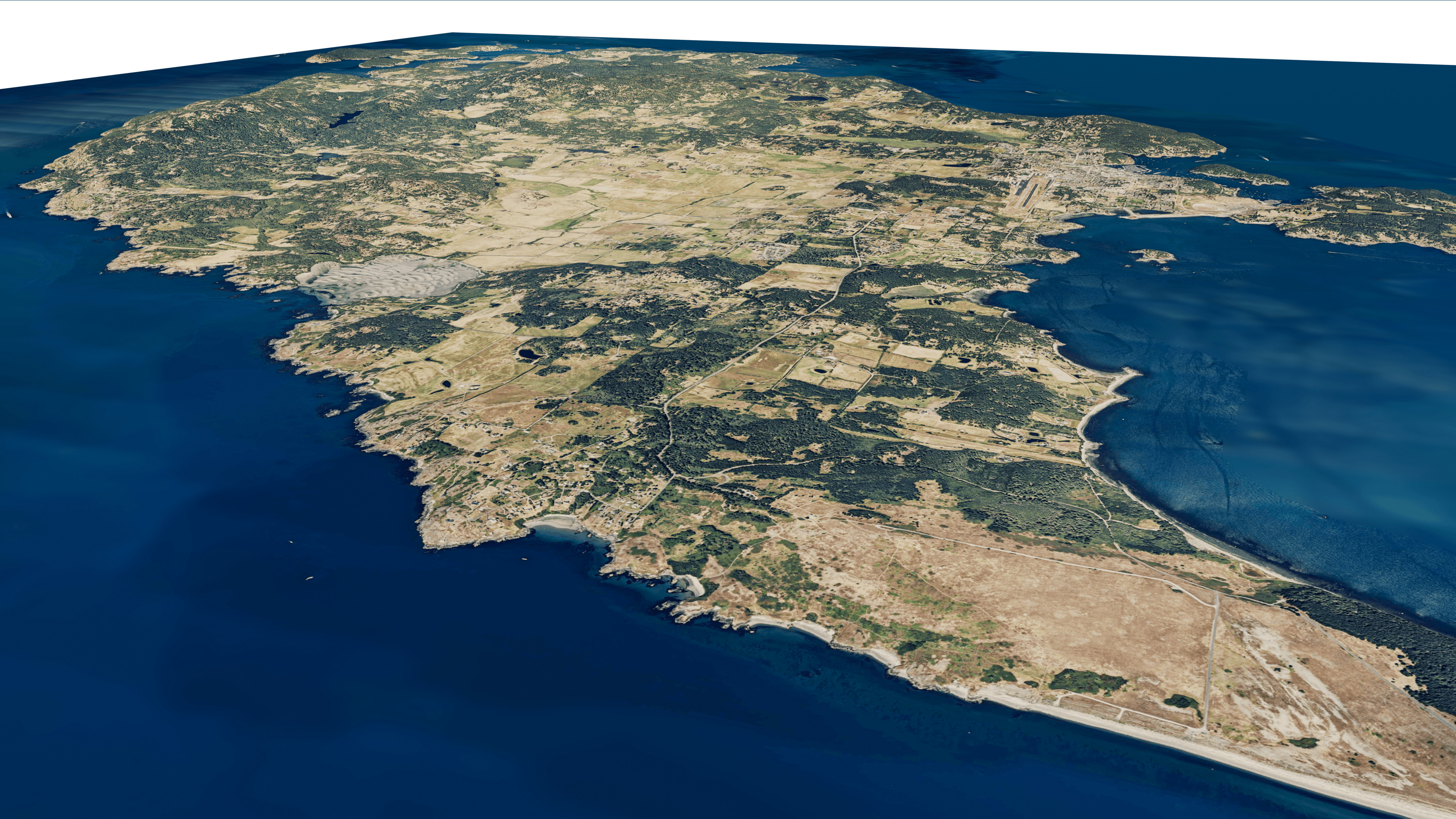 san juan island full 3d model terrain Low-poly 3D model_6