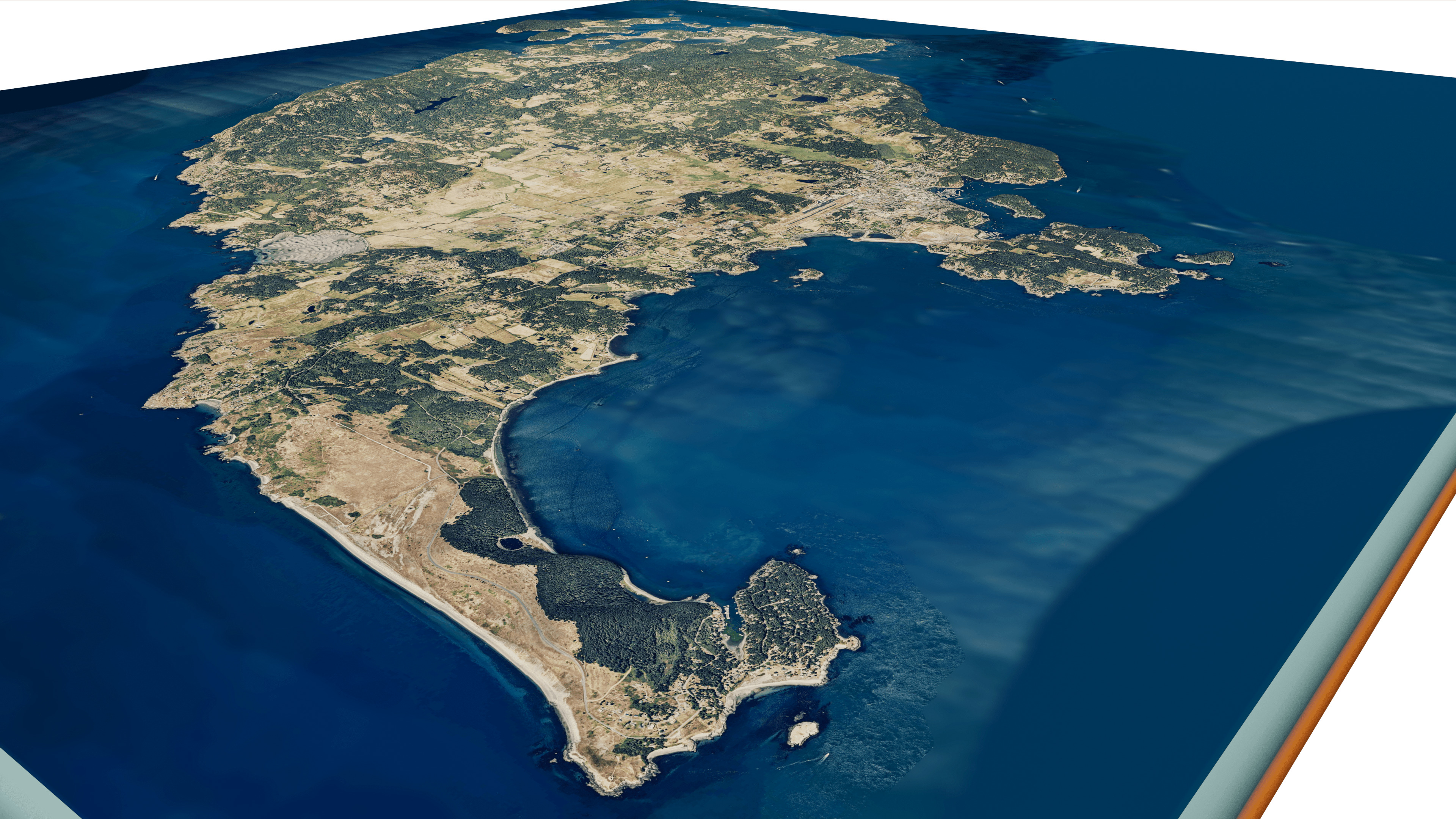 san juan island full 3d model terrain Low-poly 3D model_7